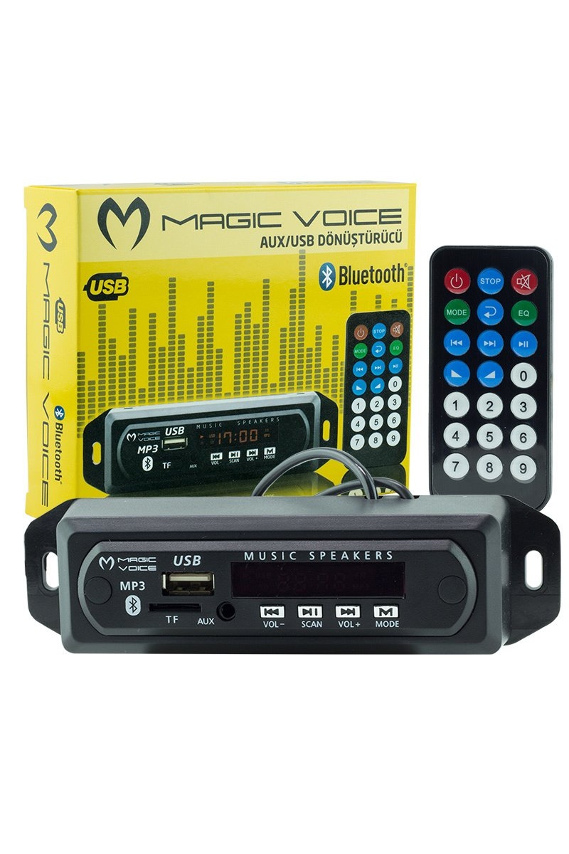 Magicvoice USB-400 Bluetooth-Aux-Usb-SD-Mmc Kumandalı Oto Teyp Çevirici Dijital Player