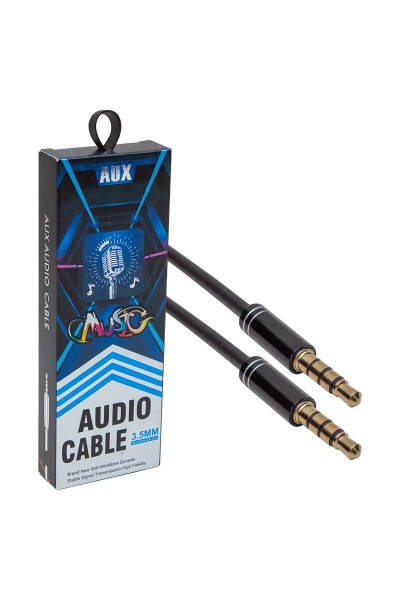 3.5 Mm Erkek/Erkek 4 Boğumlu Stereo Aux Kablo