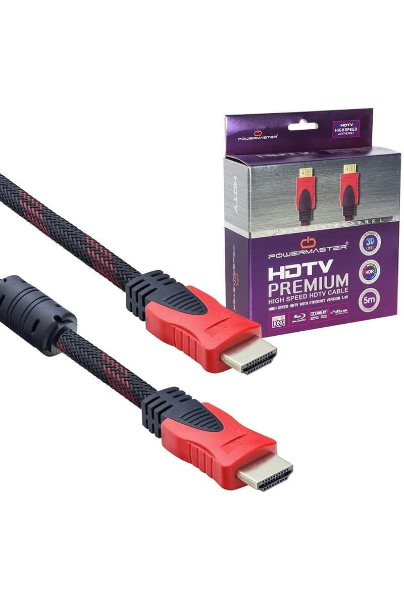 Powermaster 5 Metre Örgülü HDMI Kablo